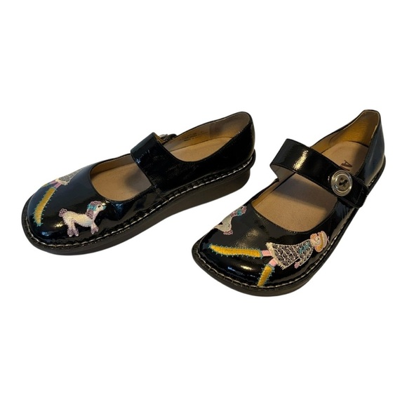 Alegria By PG Lite Leather French Poodle Mary Janes Size 41 - Picture 3 of 14